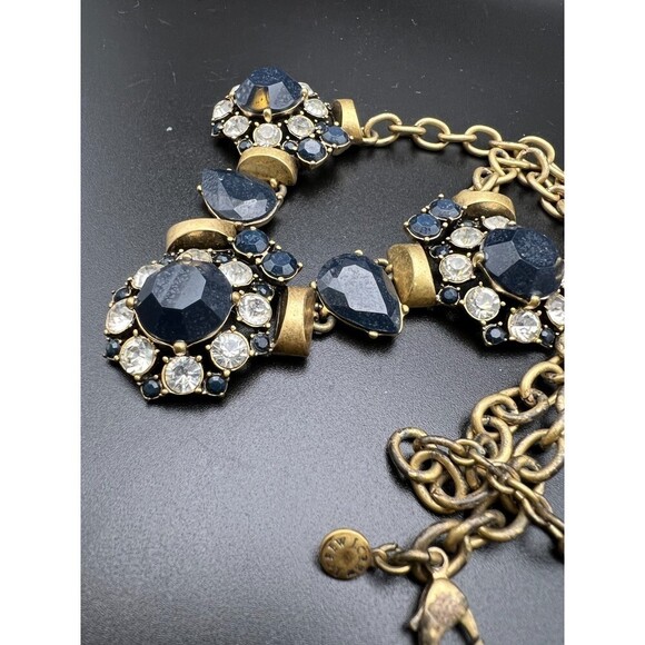 J.CREW Midnight and Crystal Statement Necklace - Picture 7 of 8
